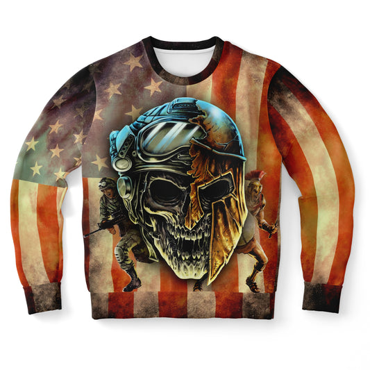 American Spartan Warrior Soldier Crewneck Sweatshirt