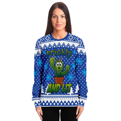 Prickly And Lit Ugly Christmas Sweater