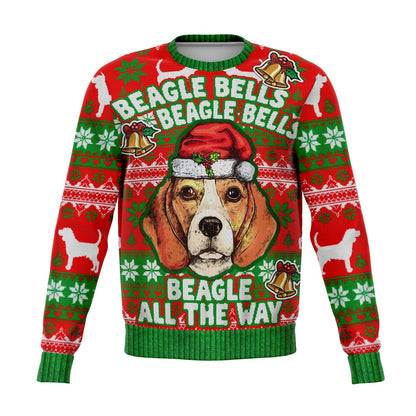 Beagle Bells Beagle All The Way Christmas Crewneck Sweatshirt