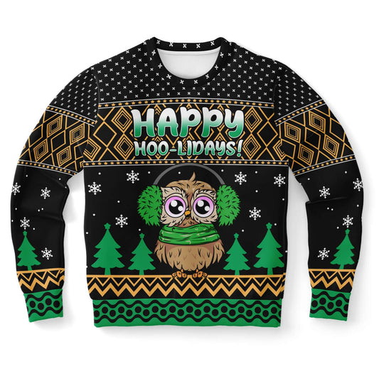 Happy Hoo-Lidays Ugly Christmas Sweater