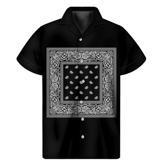 Black Bandana Men's Short Sleeve Shirt