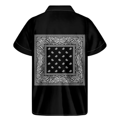 Black Bandana Men's Short Sleeve Shirt