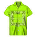 Bright Green Bandana Men's Short Sleeve Shirt