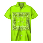 Bright Green Bandana Men's Short Sleeve Shirt