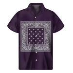 Dark Purple Bandana Men's Short Sleeve Shirt