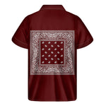 Dark Red Bandana Men's Short Sleeve Shirt