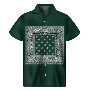 Forest Green Bandana Men's Short Sleeve Shirt