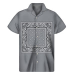 Grey Bandana Men's Short Sleeve Shirt