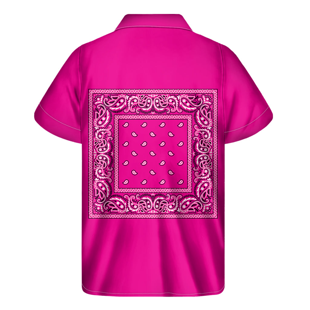 Hot Pink Bandana Men's Short Sleeve Shirt
