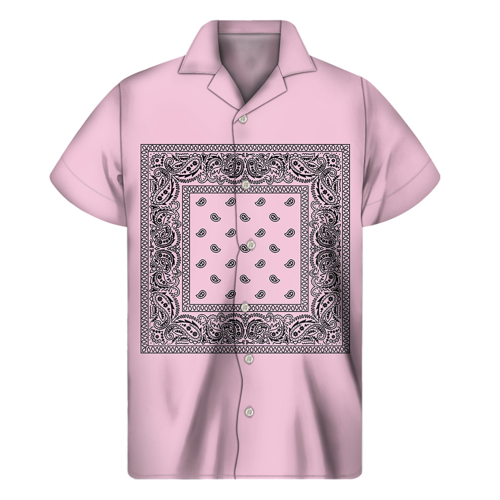 Pastel Pink Bandana Men's Short Sleeve Shirt
