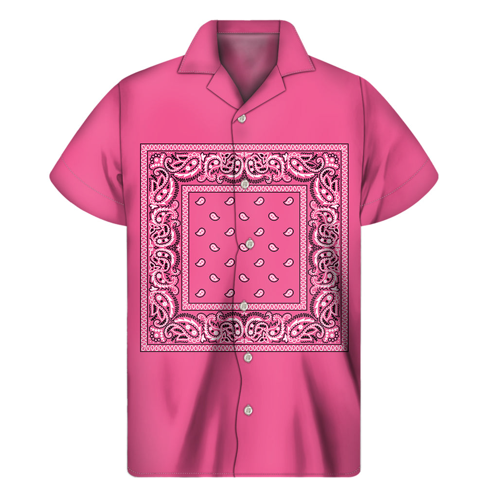 Pink Bandana Men's Short Sleeve Shirt