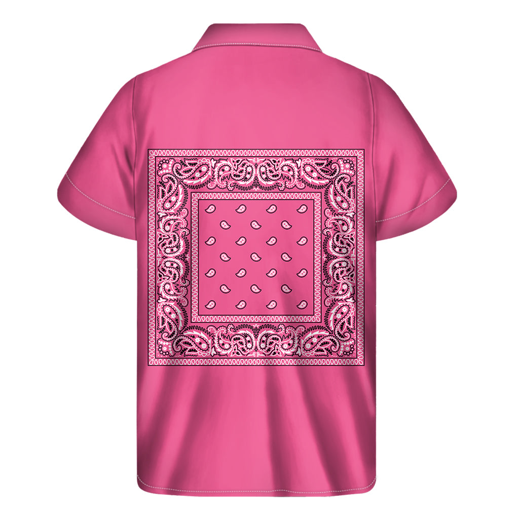 Pink Bandana Men's Short Sleeve Shirt