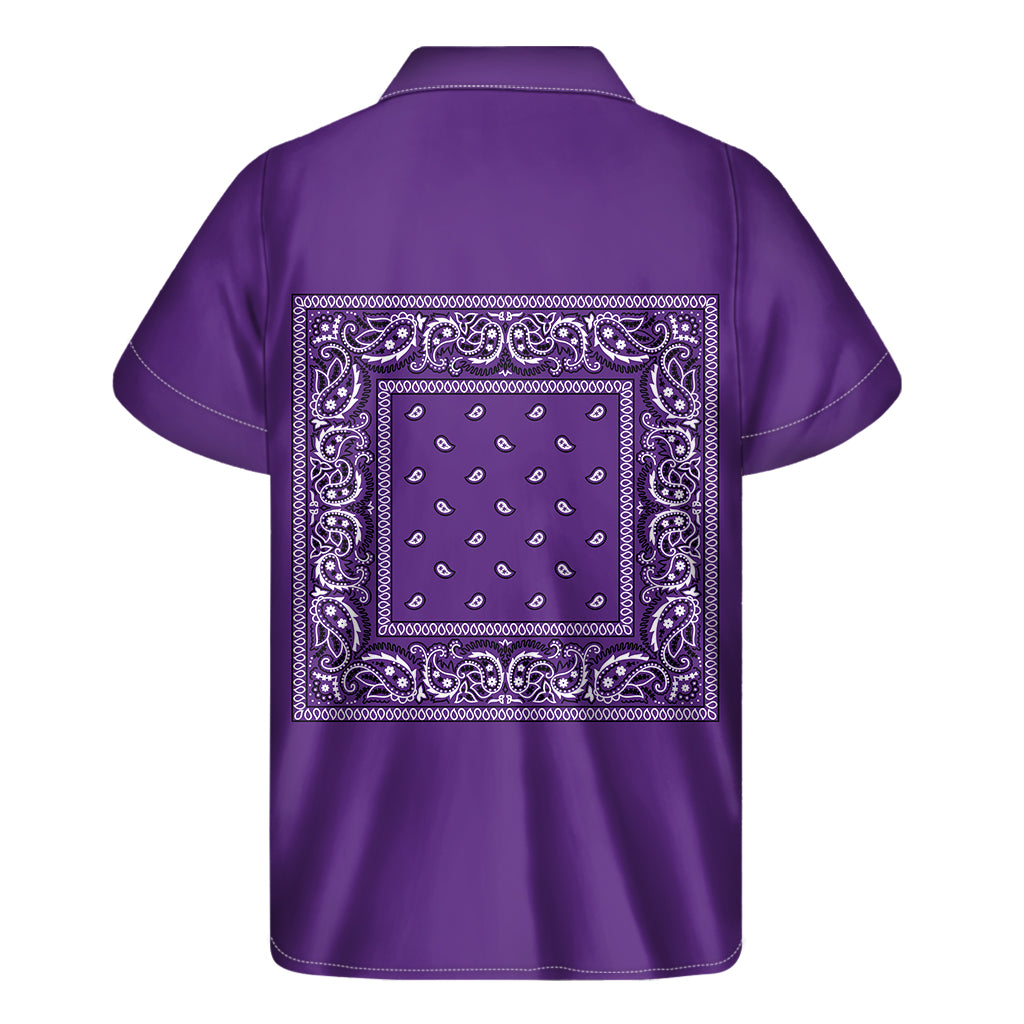 Purple Bandana Men's Short Sleeve Shirt