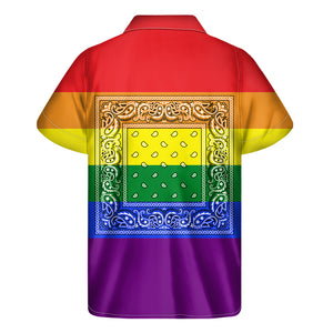 Rainbow Bandana Men's Short Sleeve Shirt