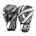 Traditional Fijian Tattoo Print Boxing Gloves