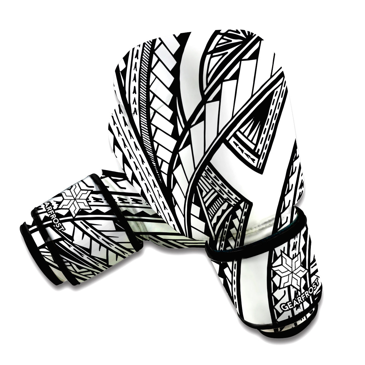 Traditional Fijian Tattoo Print Boxing Gloves