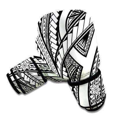 Traditional Fijian Tattoo Print Boxing Gloves