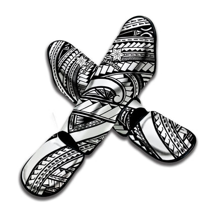 Traditional Fijian Tattoo Print Muay Thai Shin Guards