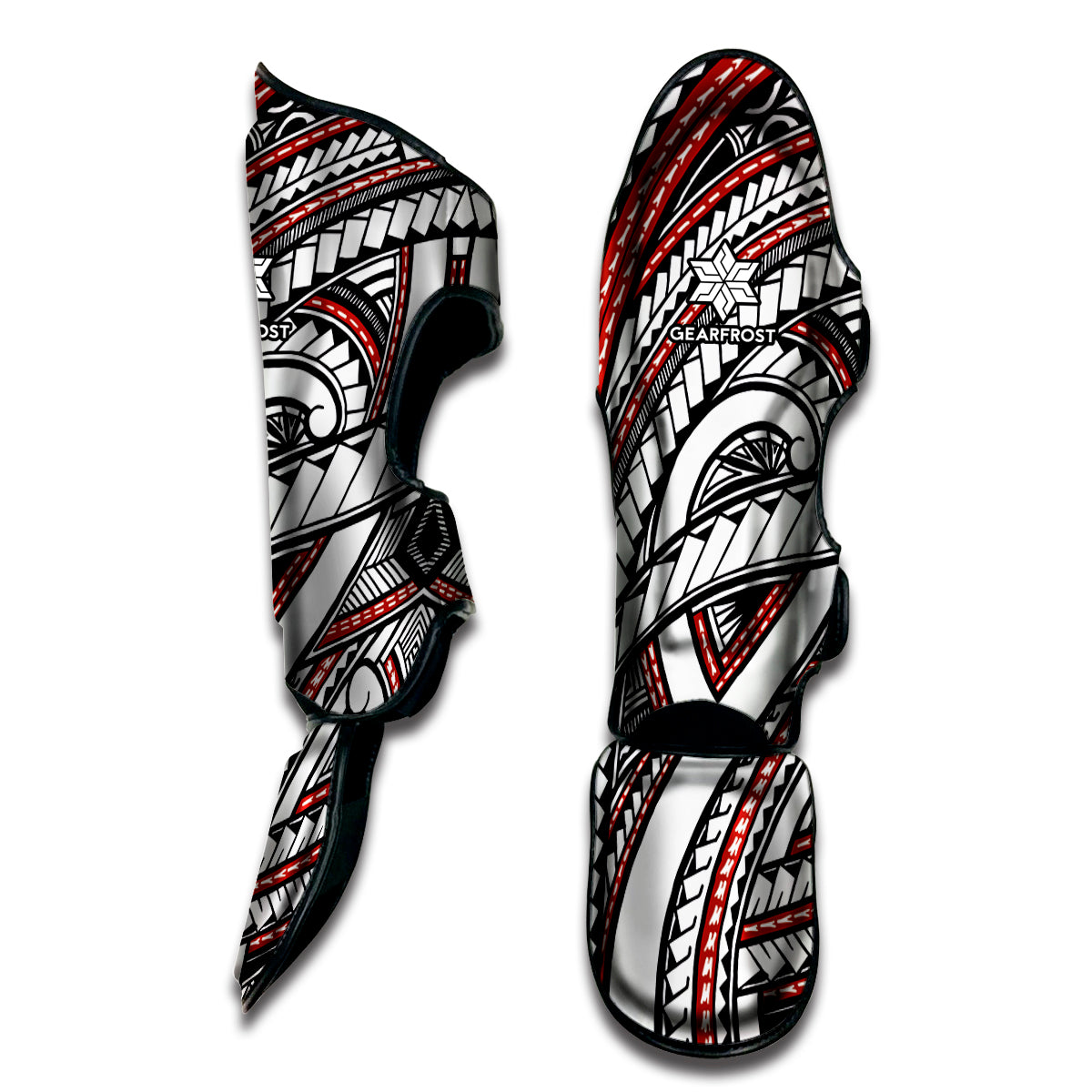 Tribal Fijian Tattoo Print Muay Thai Shin Guards