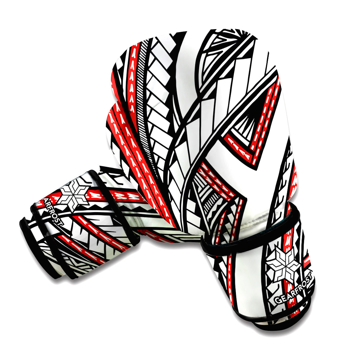Tribal Fijian Tattoo Print Boxing Gloves