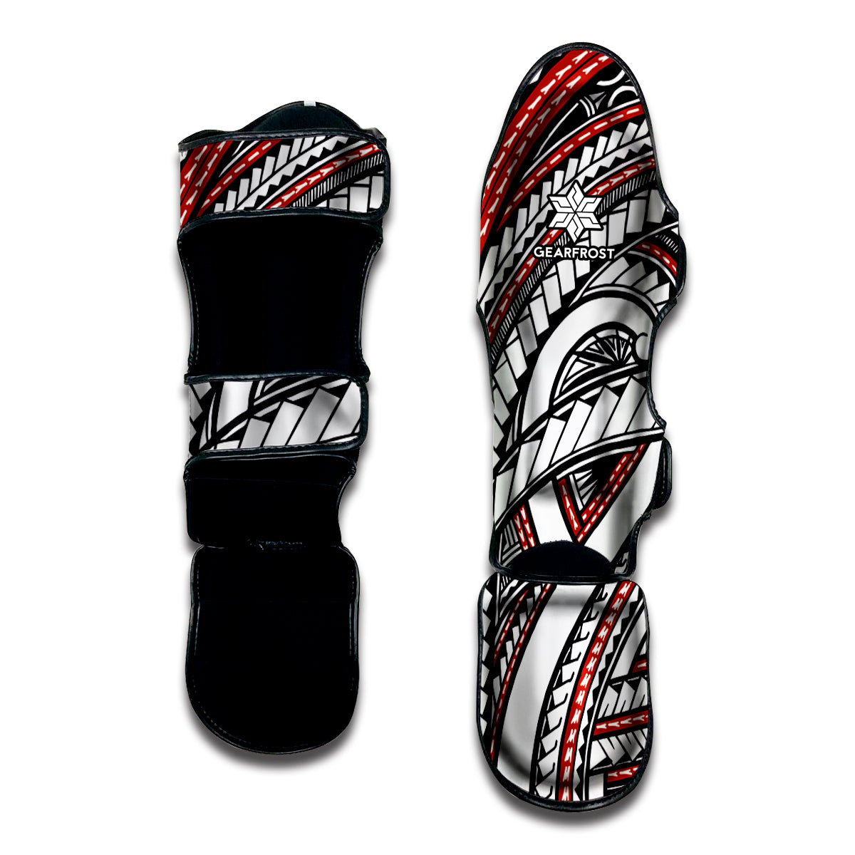 Tribal Fijian Tattoo Print Muay Thai Shin Guards