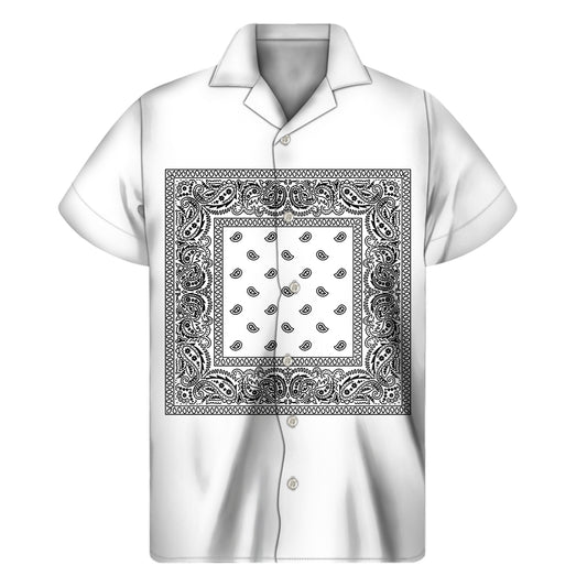 White Bandana Men's Short Sleeve Shirt