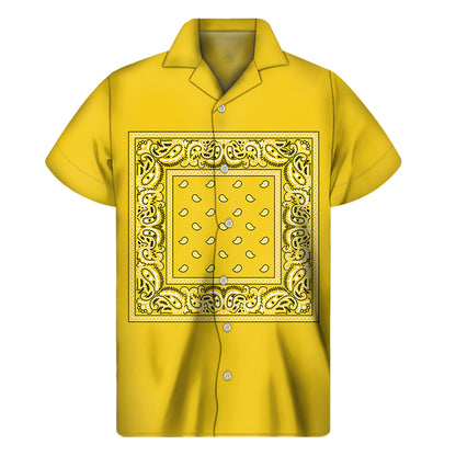 Yellow Bandana Men's Short Sleeve Shirt
