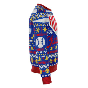 Baseball Home Base Christmas Crewneck Sweatshirt