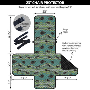 Aboriginal Animals Pattern Print Armchair Protector