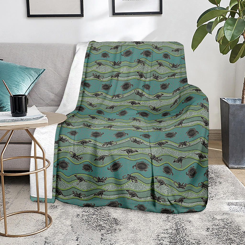 Aboriginal Animals Pattern Print Blanket