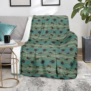 Aboriginal Animals Pattern Print Blanket