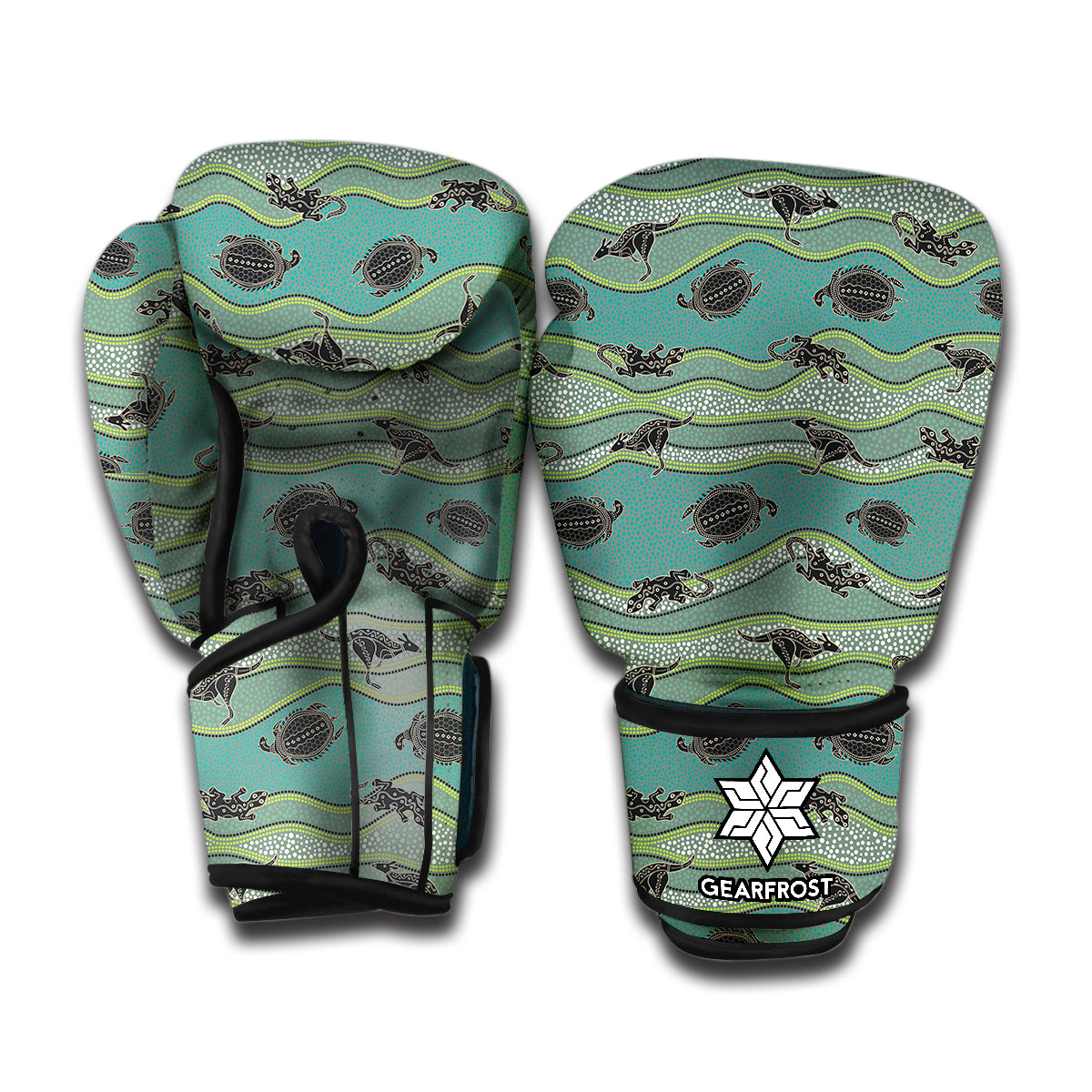 Aboriginal Animals Pattern Print Boxing Gloves