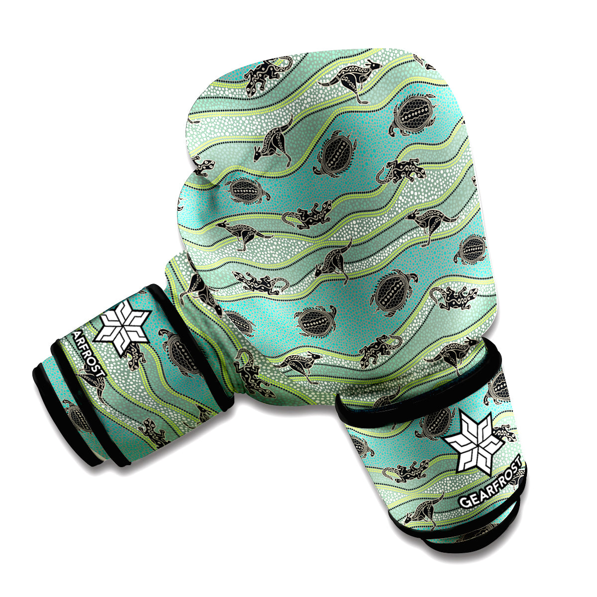 Aboriginal Animals Pattern Print Boxing Gloves