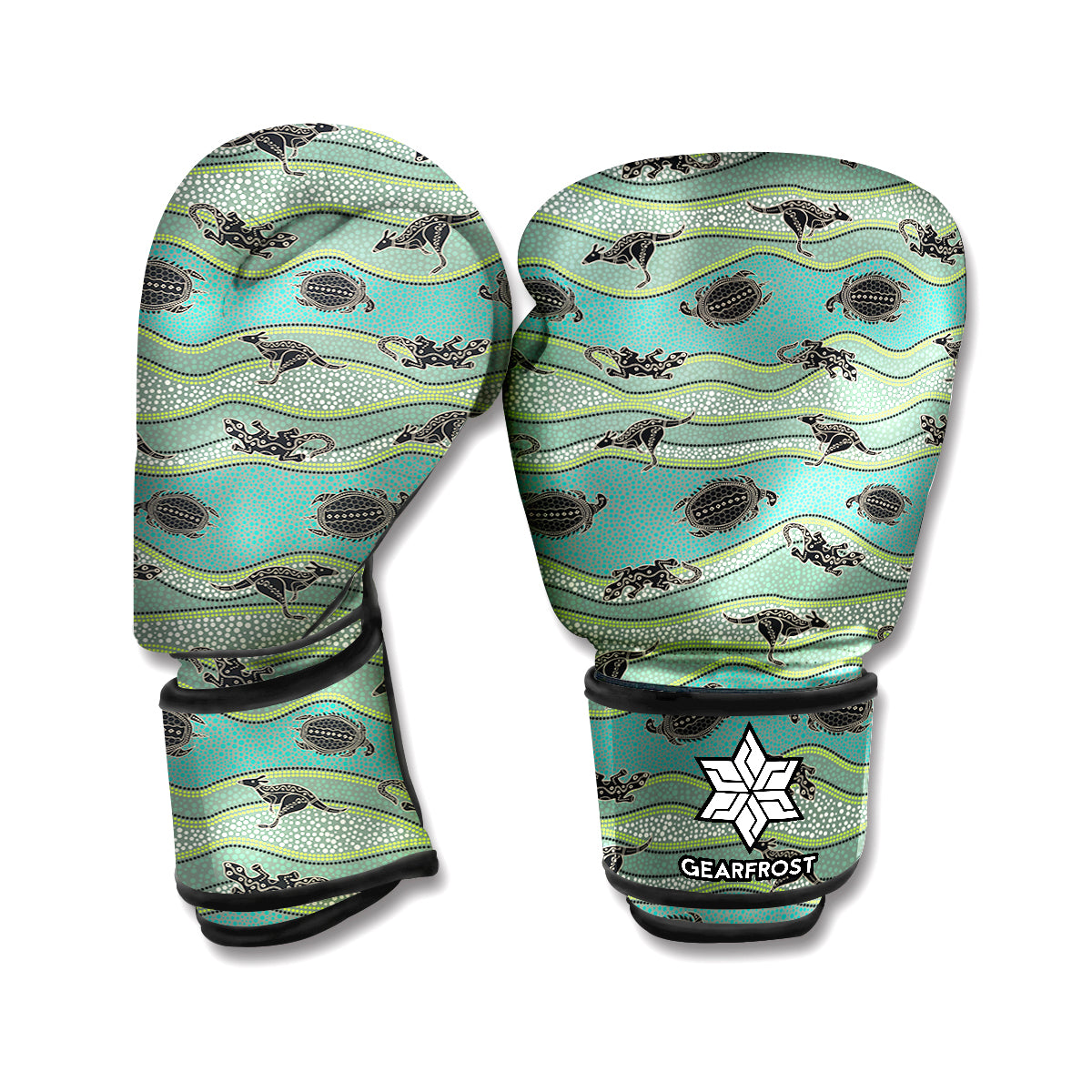 Aboriginal Animals Pattern Print Boxing Gloves