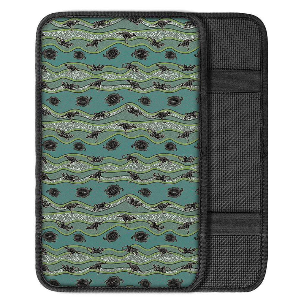 Aboriginal Animals Pattern Print Car Center Console Cover