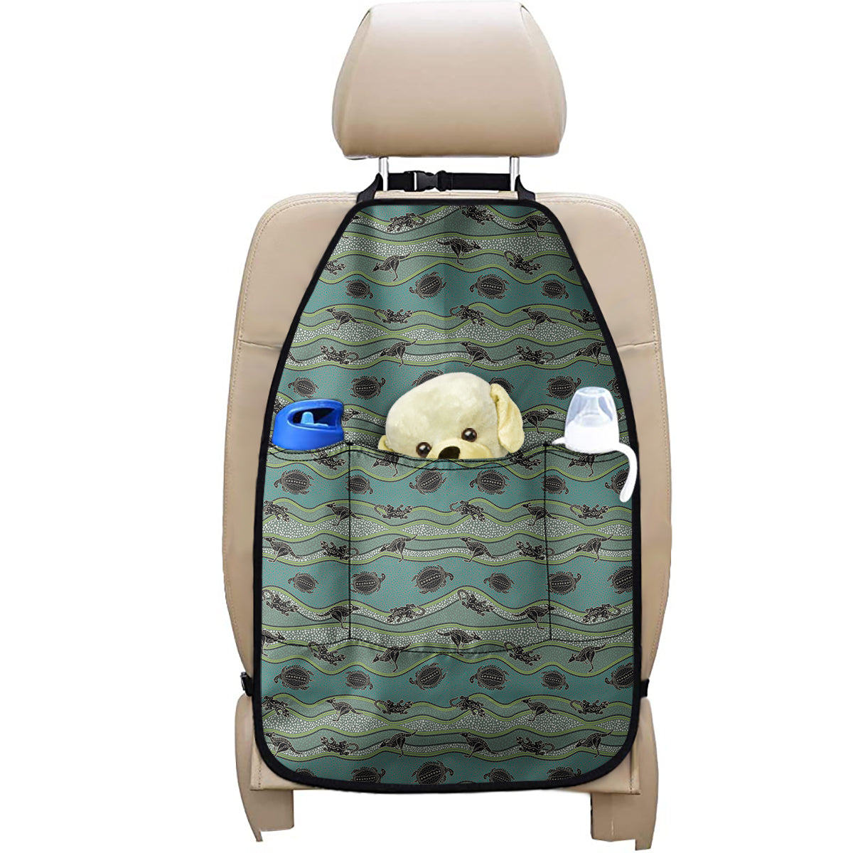 Aboriginal Animals Pattern Print Car Seat Organizers