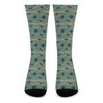 Aboriginal Animals Pattern Print Crew Socks