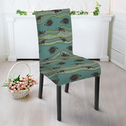 Aboriginal Animals Pattern Print Dining Chair Slipcover