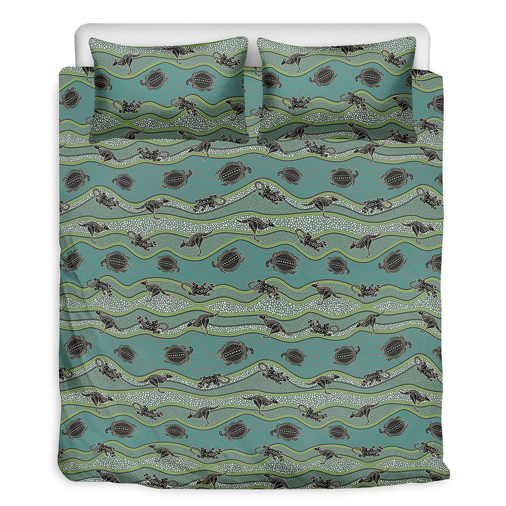 Aboriginal Animals Pattern Print Duvet Cover Bedding Set