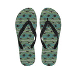 Aboriginal Animals Pattern Print Flip Flops