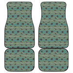 Aboriginal Animals Pattern Print Front and Back Car Floor Mats