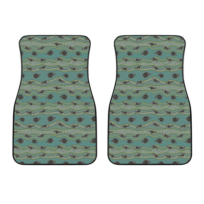 Aboriginal Animals Pattern Print Front Car Floor Mats