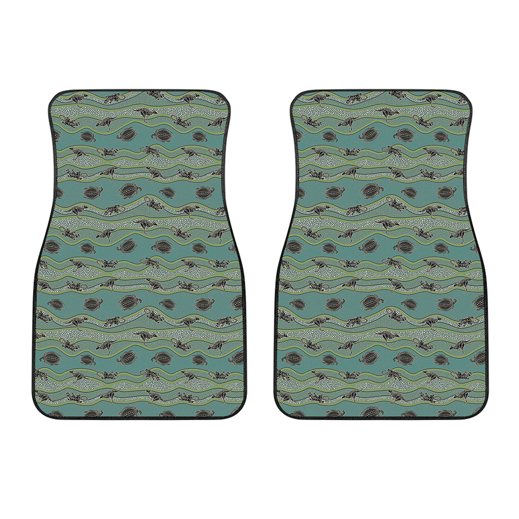 Aboriginal Animals Pattern Print Front Car Floor Mats