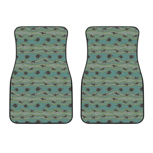 Aboriginal Animals Pattern Print Front Car Floor Mats