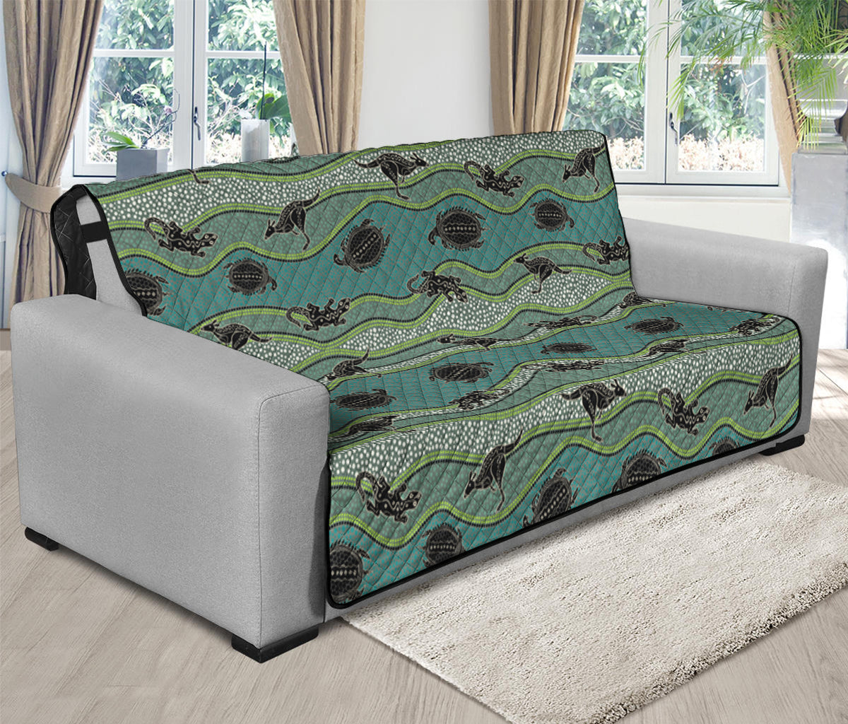 Aboriginal Animals Pattern Print Futon Protector