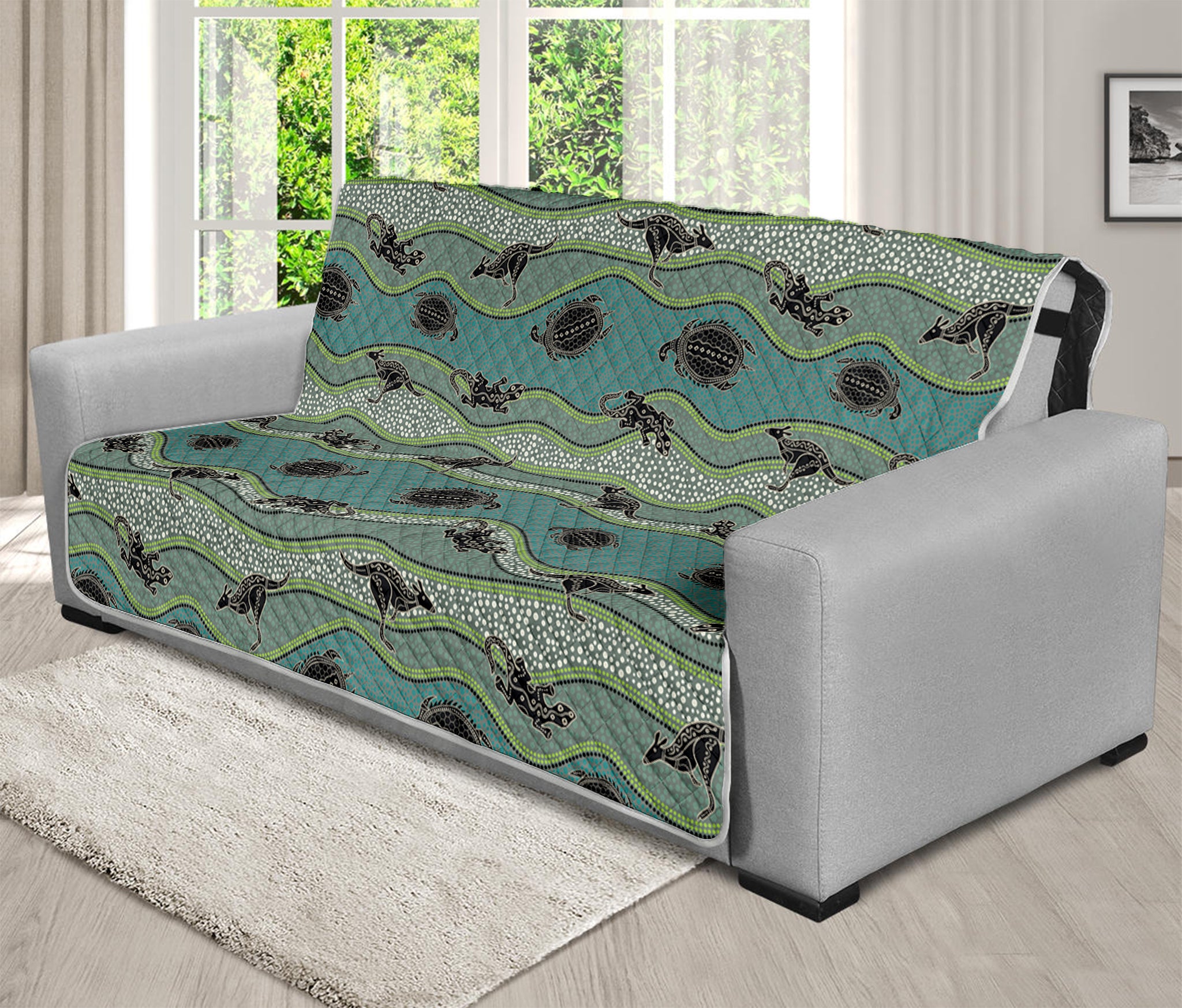 Aboriginal Animals Pattern Print Futon Protector