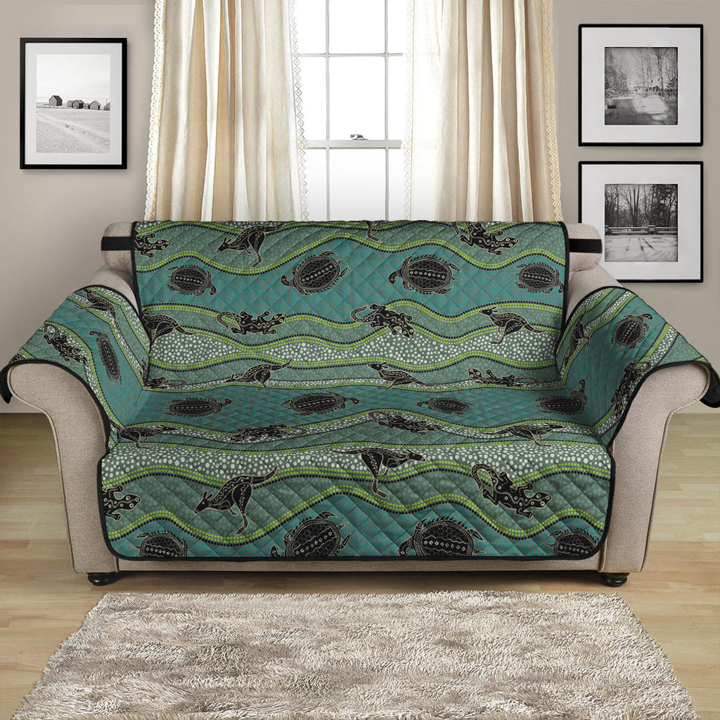 Aboriginal Animals Pattern Print Loveseat Protector