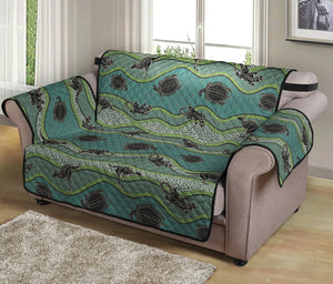 Aboriginal Animals Pattern Print Loveseat Protector