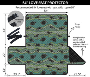 Aboriginal Animals Pattern Print Loveseat Protector