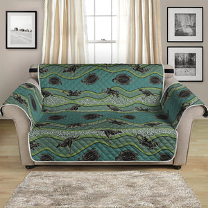 Aboriginal Animals Pattern Print Loveseat Protector